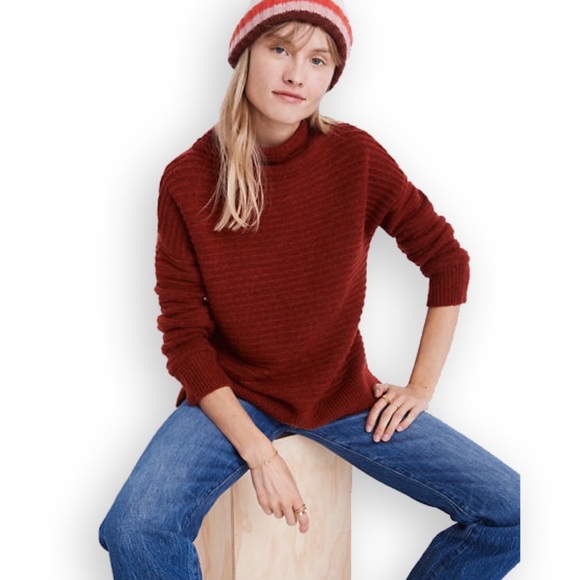 Madewell Sweaters - Madewell • Belmont Mock Neck Ottoman Knit Sweater